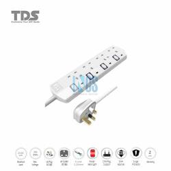 TDS Trailing Socket-4 Way-5 Metre BS