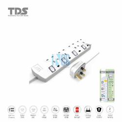 TDS Trailing Socket-4 Way-2 Metre