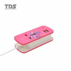 TDS Port.Ext.Socket 1 Gang Multi 2USB2A-1.5Meter