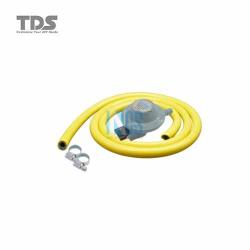 TDS Gas Set-Gas High Pressure Regulator/2 Layer Hose-1.5 Meter/Hose Screw clip-2Pcs (BLISTER PACK)