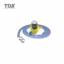 TDS Gas Set-Gas High Pressure Regulator/2 Layer Hose-1.5 Meter/Hose clip-2Pcs (BLISTER PACK)