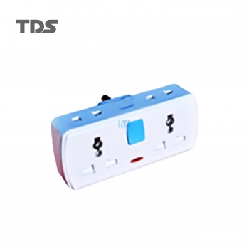 TDS Travel-Series Adapter UK Plug To 6 Gang Multi