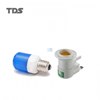 TDS ADAPTER UK E27 HOLDER WITH LED BULB-BLUE