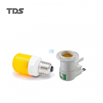 TDS ADAPTER UK E27 HOLDER WITH LED BULB-YELLOW