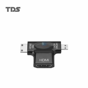 TDS HDMI Standard Plug 2 In1 Convertor To Mini HDMI/Micro HDMI